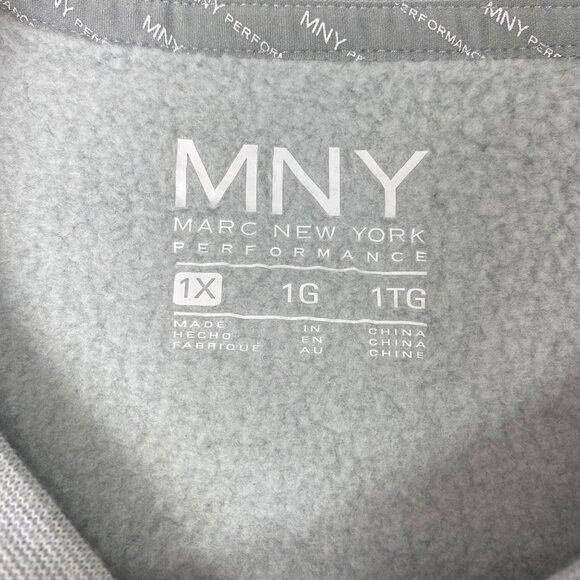 MNY Marc New York Womens Gray Pullover Raglan Sleeve Sweatshirt Size 1X - Picture 4 of 5